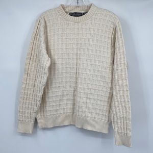 Oscar De La Renta Vintage Cream Cable Knit Sweater